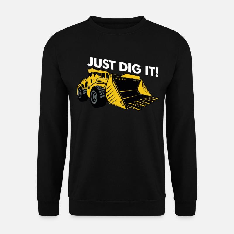 Radlader Straßenbauer Bauarbeiter Bulldozer - Unisex Pullover - Schwarz