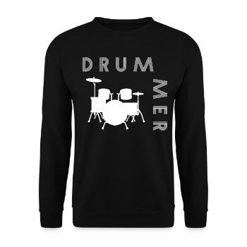 Drummer Drums Drummer Gift - Unisex Sweatshirt - black - Front - Alina (178cm) & Michal (187cm)