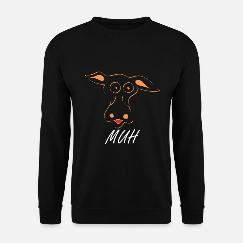 Die Kuh die Muht Muh Kühe - Unisex Pullover - Schwarz