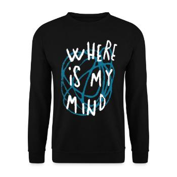 Where is my mind Streetwear Skatewear Openmind Kun - Unisex Pullover - Schwarz - Vorne - Alina (178cm) & Michal (187cm)