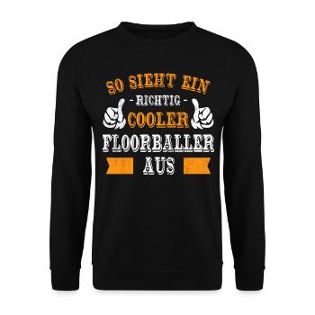 Unihockey Floorball - Unisex Pullover - Schwarz - Vorne - Alina (178cm) & Michal (187cm)