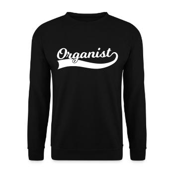 Organist Orgel Orgelspieler Pfeifenorgel Geschenk - Unisex Pullover - Schwarz - Vorne - Alina (178cm) & Michal (187cm)