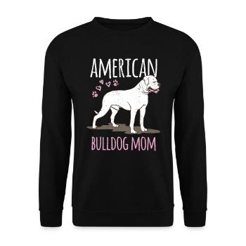 Race de chien American Bulldog Mama Bulldog disant - Sweat-shirt Unisexe - noir - Devant - Alina (178cm) & Michal (187cm)