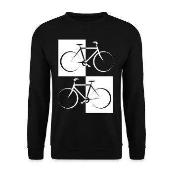 E-bike bike mountain bike - Unisex Sweatshirt - black - Front - Alina (178cm) & Michal (187cm)