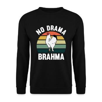 No Drama Brahma Chickens Rooster Chicken Breeding - Unisex Sweatshirt - black - Front - Alina (178cm) & Michal (187cm)