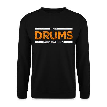 Schlagzeuger Schlagzeug Drummer Drums Geschenk - Unisex Pullover - Schwarz - Vorne - Alina (178cm) & Michal (187cm)