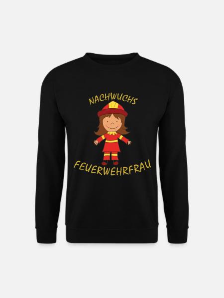 nachwuchs Feuerwehrfrau Jugendfeuerwehr löschen - Unisex Pullover - Schwarz