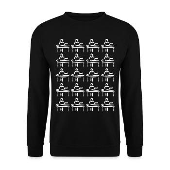 Physiotherapeut Humorvoll Geschenk Spruch Lustig - Unisex Pullover - Schwarz - Vorne - Alina (178cm) & Michal (187cm)