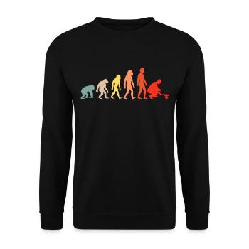 Mushroom collector mushroom hunter mushrooms collect retro - Unisex Sweatshirt - black - Front - Alina (178cm) & Michal (187cm)