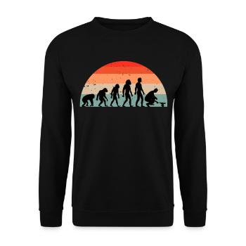Pilzsammler Pilze sammeln retro Geschenk - Unisex Pullover - Schwarz - Vorne - Alina (178cm) & Michal (187cm)