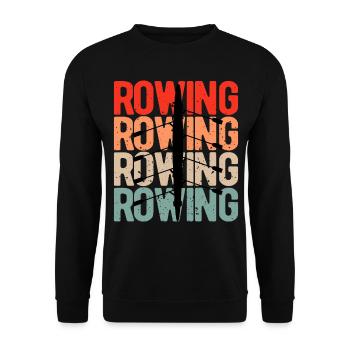 Rowing Rowing Water Sports Rowing - Unisex Sweatshirt - black - Front - Alina (178cm) & Michal (187cm)