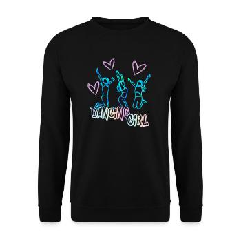 Moderner Tanz tolles Geschenk für Tänzerinnen - Unisex Pullover - Schwarz - Vorne - Alina (178cm) & Michal (187cm)