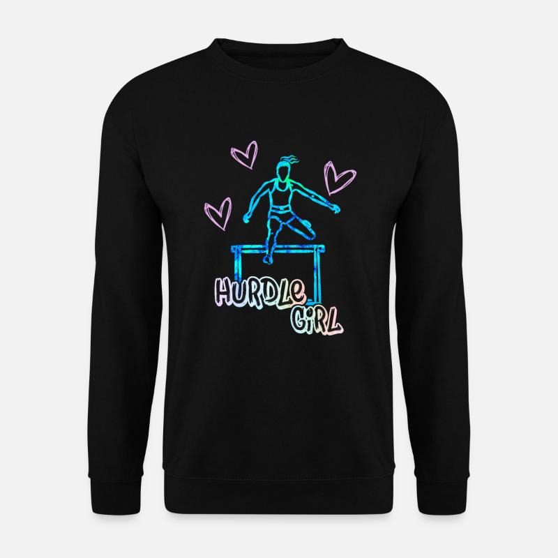 Hürdenlauf Leichathletik cooles Geschenk für - Unisex Pullover - Schwarz