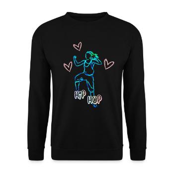Hip Hop Dance cool gift for girls - Unisex Sweatshirt - black - Front - Alina (178cm) & Michal (187cm)