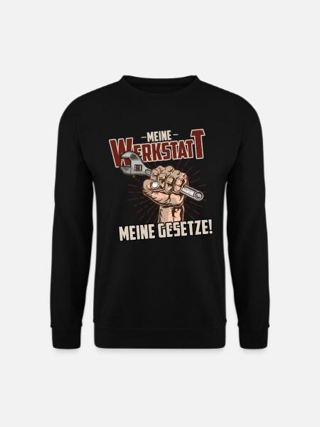 Meine Werkstatt Meine Gesetze KFZ Mechatroniker - Unisex Pullover - Schwarz