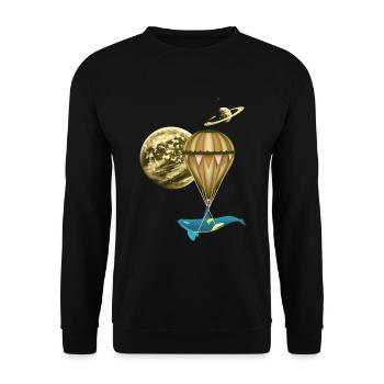 Hot Air Balloon, Ballooning, Airship - Unisex Sweatshirt - black - Front - Alina (178cm) & Michal (187cm)
