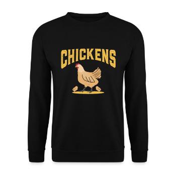 Poulets poulets poules élevage de poules poules poules - Sweat-shirt Unisexe - noir - Devant - Alina (178cm) & Michal (187cm)