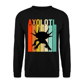 Axolotl Axolotls amphibies rétro cadeau - Sweat-shirt Unisexe - noir - Devant - Alina (178cm) & Michal (187cm)