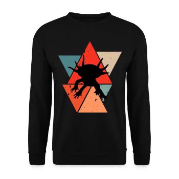 Axolotl Axolotls amphibies rétro cadeau - Sweat-shirt Unisexe - noir - Devant - Alina (178cm) & Michal (187cm)