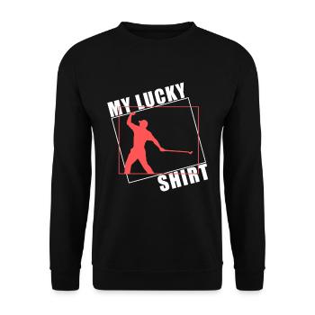Golfer shirt golfeurs club de golf - Sweat-shirt Unisexe - noir - Devant - Alina (178cm) & Michal (187cm)
