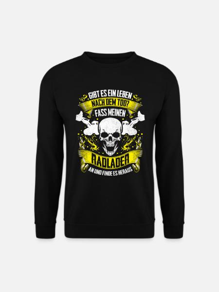 Radlader Bagger Baustelle Bauarbeiter Geschenk - Unisex Pullover - Schwarz