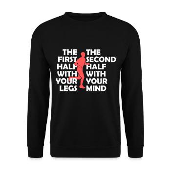 Course de sort course de course course course course - Sweat-shirt Unisexe - noir - Devant - Alina (178cm) & Michal (187cm)
