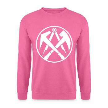 Dachdecker Zunftzeichen - Unisex Pullover - Pink - Vorne