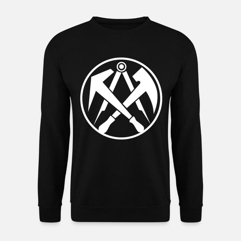 Dachdecker Zunftzeichen - Unisex Pullover - Schwarz