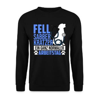Amateur de chiens vétérinaire vétérinaire docteur chien profession - Sweat-shirt Unisexe - noir - Devant - Alina (178cm) & Michal (187cm)