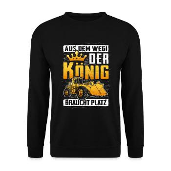 Radlader Bagger Radladerfahrer Geschenk Baustelle - Unisex Pullover - Schwarz - Vorne - Alina (178cm) & Michal (187cm)