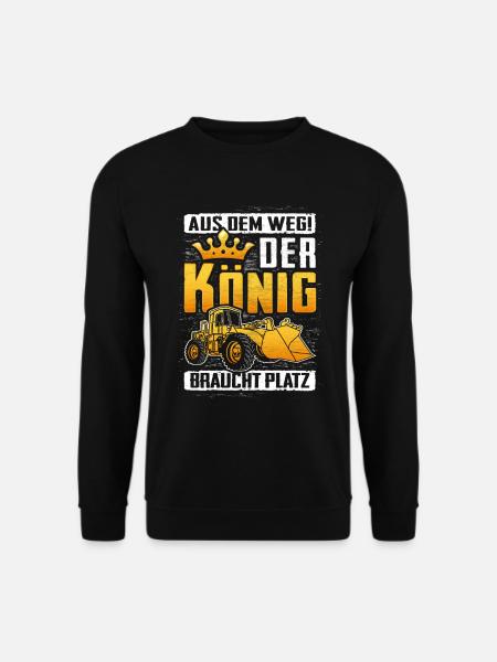 Radlader Bagger Radladerfahrer Geschenk Baustelle - Unisex Pullover - Schwarz