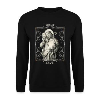 Jesus, Jesus Christ - Unisex Sweatshirt - black - Front - Alina (178cm) & Michal (187cm)