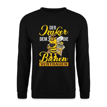 Imker Bienen Imkerei Bienenzucht Nektar Honig Fan - Unisex Pullover - Schwarz - Vorne - Alina (178cm) & Michal (187cm)
