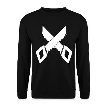 Carpenter Carpenter Zimmere Artisan Saw Saw - Unisex Sweatshirt - black - Front - Alina (178cm) & Michal (187cm)