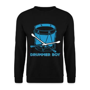 Drummer Boy Batteur Garçon - Sweat-shirt Unisexe - noir - Devant - Alina (178cm) & Michal (187cm)