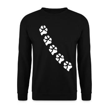 Paw prints dog paws paws dogs - Unisex Sweatshirt - black - Front - Alina (178cm) & Michal (187cm)