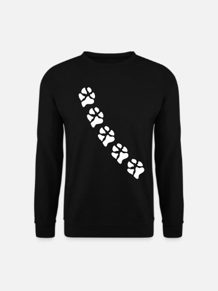 Pfotenabdrücke Hundepfote Pfoten Hund Hunde - Unisex Pullover - Schwarz