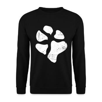Paw prints dog paws paws dogs - Unisex Sweatshirt - black - Front - Alina (178cm) & Michal (187cm)