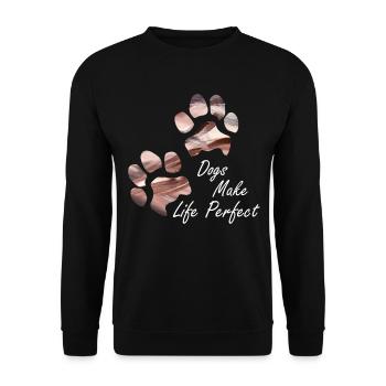 Paw prints dog paws paws dogs - Unisex Sweatshirt - black - Front - Alina (178cm) & Michal (187cm)