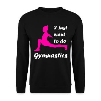 Gymnaste handstand gymnastique - Sweat-shirt Unisexe - noir - Devant - Alina (178cm) & Michal (187cm)