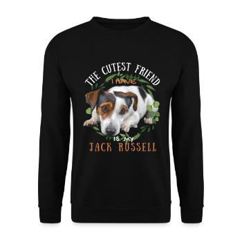 Sweet Jack-Russell Ami - Sweat-shirt Unisexe - noir - Devant - Alina (178cm) & Michal (187cm)