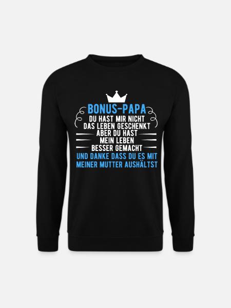 Bonus Papa Stiefvater Geschenk - Unisex Pullover - Schwarz