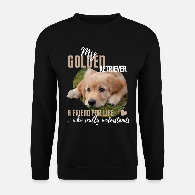 Golden retriever, funny saying - Unisex Sweatshirt - black