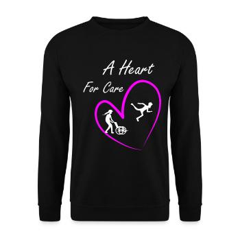 Elderly nurse care for the elderly - Unisex Sweatshirt - black - Front - Alina (178cm) & Michal (187cm)