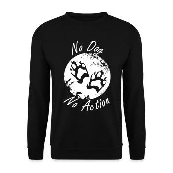 Paw prints dog paws paws dogs - Unisex Sweatshirt - black - Front - Alina (178cm) & Michal (187cm)