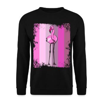 Flamingos Flamingo - Sweat-shirt Unisexe - noir - Devant - Alina (178cm) & Michal (187cm)