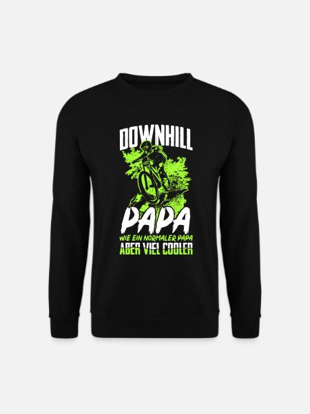 Downhill Papa Geschenk Mountainbiker MTB Radfahrer - Unisex Pullover - Schwarz