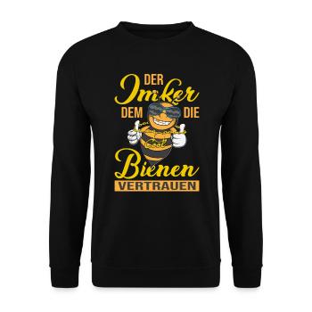 Imker Bienen Honig Imkerei Bienenzucht Nektar Cool - Unisex Pullover - Schwarz - Vorne - Alina (178cm) & Michal (187cm)
