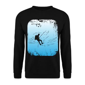 Canyoning - Unisex Sweatshirt - black - Front - Alina (178cm) & Michal (187cm)