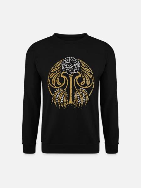 Jugendstil, Vintage-1900, Mandala-Motiv - Unisex Pullover - Schwarz
